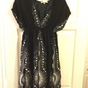 Black & white sundress with black lining.